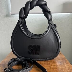 Steve Madden Black Shoulder Bag with Twisted Handle